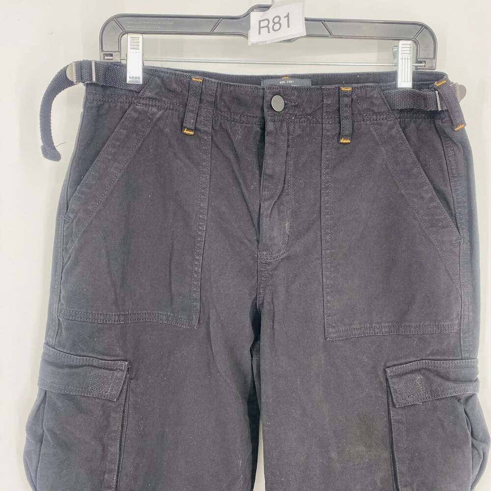 Sanctuary Reissue Cargo Pants Womens M Black Wide Leg Baggy Utility Y2K - Picture 3 of 12